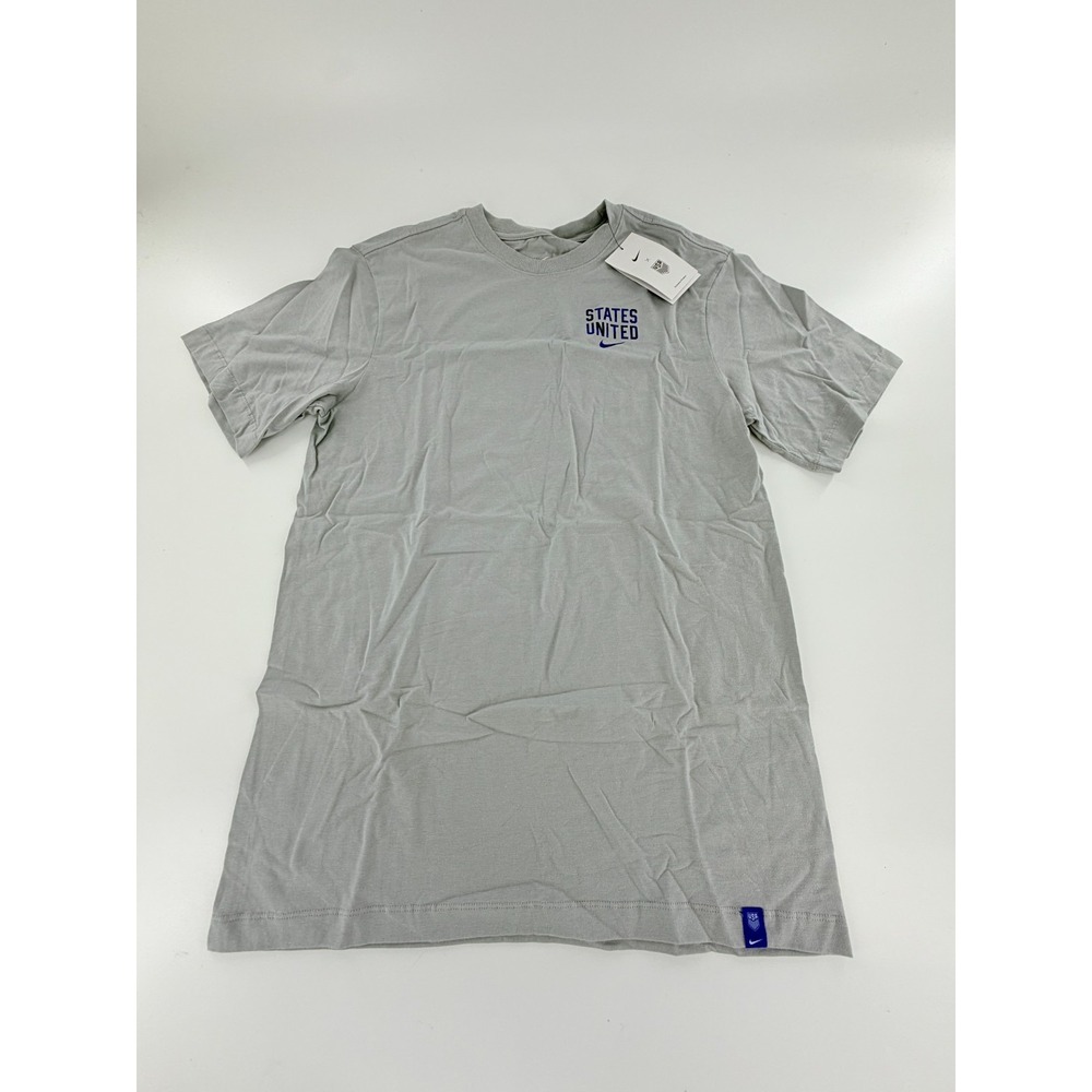 Nike Men's Size S United States Voice T-Shirt Soccer DH7680-051 Light Smoke Grey